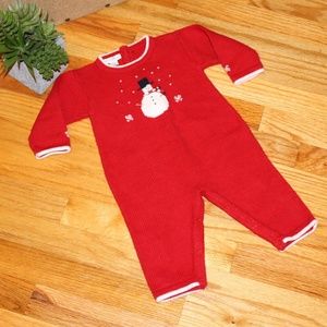 Kissy Kissy Snowman Baby Jumpsuit Size 6-9 Months